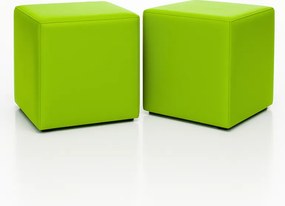 EMI kocka alakú limezöld műbőr babzsákfotel