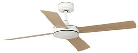 FARO 33350DC - Mennyezeti ventilátor MALLORCA L fehér/barna á. 132 cm + távirányítás