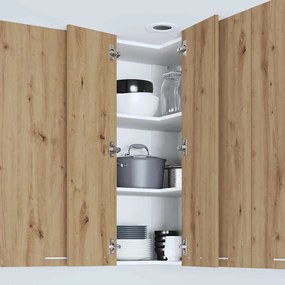 Függő szekrény Riga Artisan tölgy és fehér 57 x 57 x 100 cm