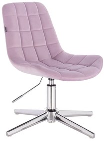 HR590CROSS Halványlila modern velúr szék