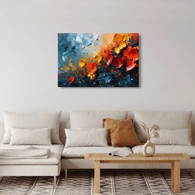 Kép - Virágok absztrakt festménye III. (90x60 cm)