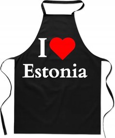 Konyhai kötény nyomtatás I Love Észtország Szeretem Észtország Ajándék