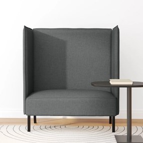 Magas Háttámlás Kanapé Sötét Szürke 109x56x121 cm Szövet