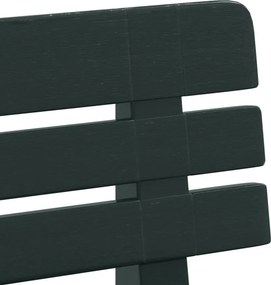 Zöld polipropilén kerti pad 110 x 52 x 71 cm