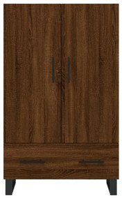 barna tölgyszínű szerelt fa magasszekrény 69,5 x 31 x 115 cm