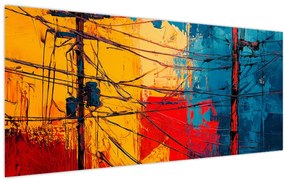 Kép - Absztrakt elektromos vezetékek (120x50 cm)