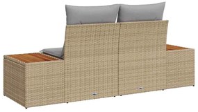 Kerti kanapé Bézs 184 x 62 x 85cm polirattan