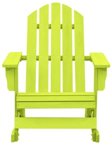 vidaXL zöld tömör fenyőfa kerti Adirondack hintaszék