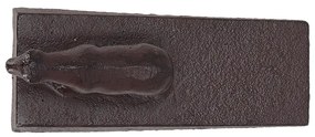 Öntöttvas ajtókitámasztó ék, bocis, 13 x 6 cm