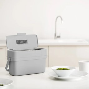 Szürke komposztálható hulladék gyűjtő 4 l Duo – Joseph Joseph