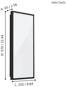 Eglo 99534 - LED Kültéri fali lámpa CASAZZA LED/18,5W/230V IP44