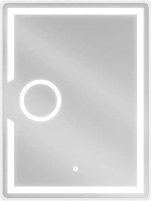 Mexen Onyx világított fürdőszobai tükör kozmetikai tükörrel, 60 x 80 cm, LED 6000K, páramentes - 9813-060-080-611-00