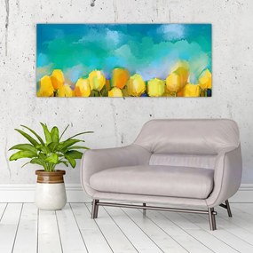 Sárga tulipán képe (120x50 cm)