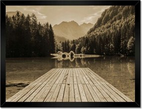 Poszterek keretben 40x30 Híd a hegyekben Hegyek