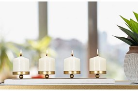 Aranyszínű-fehér gyertyatartó - Mauro Ferretti