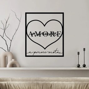 Amore fém fali dekoráció, 49×56 cm