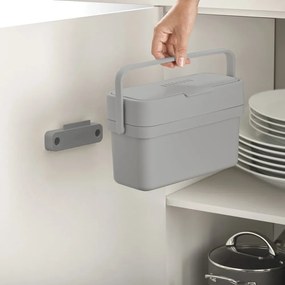 Szürke komposztálható hulladék gyűjtő 4 l Duo – Joseph Joseph