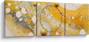 Kép - Absztrakt háttér arany díszítéssel (órával) (90x30 cm)