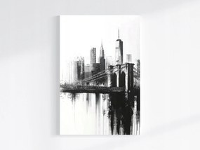 Vászonkép Canvas Tájkép Vázlat New York Manhattan Panoráma 80x120