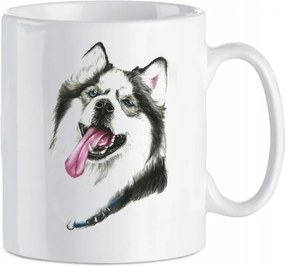 Szibériai husky mintás bögre 330 ml