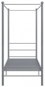 szürke fém baldachinos ágykeret 90 x 200 cm
