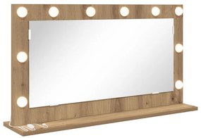 Piperetükör Kézműves tölgy Részecskés lemez 80 x 45 x 18 cm Tükör