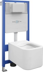 Mexen Elis beépített WC szett Fenix Slim WC csészével, fehér fényes - 6103391XX00