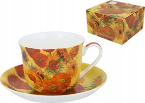 Reggeliző csésze csészealjjal Napraforgó 450ml