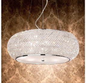 Ideal Lux - Kristály csillár zsinóron PASHA 6xE14/40W/230V átm. 40cm fényezett króm