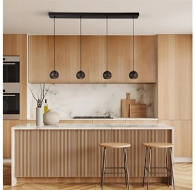 Searchlight 1014-4BK - Csillár zsinóron EINDHOVEN 4xGU10/50W/230V fekete