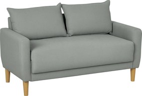 HOMCOM 2-Személyes Kárpitos Kanapé Karfával, Tárolórekesszel és 2 Levehető Párnával, Modern Kárpitos Loveseat Fa Lábakkal Nappaliba, Pihenőszobába és