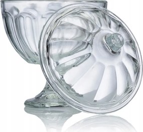 Édességtároló tégely üveg tároló a lábon cukorka számára 485 ml