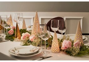 Nobili fehér csontporcelán karácsonyi gyertyatartó, magasság 19 cm - Kähler Design