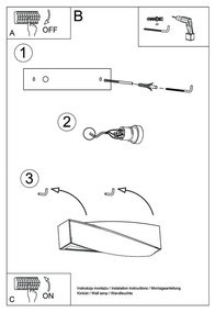 Taurus fekete kerámia falilámpa - Sollux