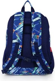 Hátizsák, iskolatáska, cipzáras, GABOL Crew, kék, foci (GA238440F)