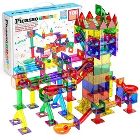 PicassoTiles mágneses építőkészlet 100 db Marble Run