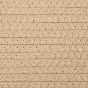 bézs-fehér pamut tárolókosár Ø51 x 33 cm