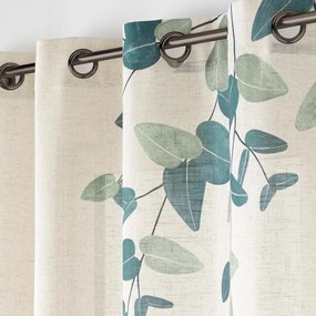 Zöld-bézs függöny 140x260 cm Botanica – douceur d'intérieur