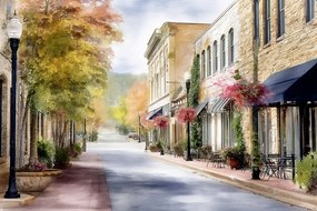 Canvas Vászonkép Romantikus Utca Óváros Ősz 120 x 80