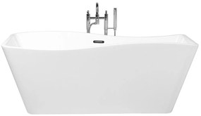 Fehér szabadon álló fürdőkád 170 x 78 cm MARAVILLA Beliani