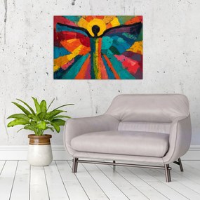 Üveg kép - Festett angyal (70x50 cm)