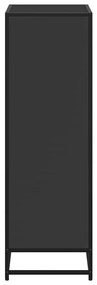 fekete forgácslap könyvszekrény 60x35x107,5 cm