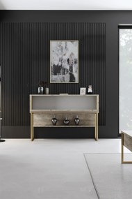 Luxe - travertin/arany komód