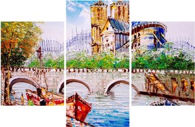 Kép - Olajfestmény a városról (90x60 cm)