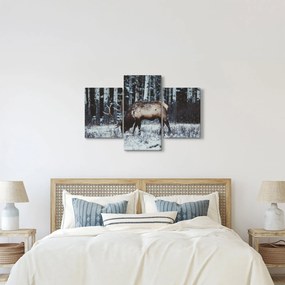 Kép - szarvas télen (90x60 cm)