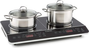 Klarstein Varicook Slim, indukciós főzőlap, 3500 W, 240 °C, 2 főzőlap, időzítő, érintős