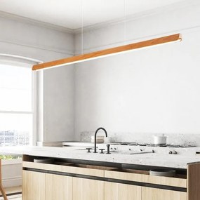 LED Csillár zsinóron LED/26W/230V 4000K 150 cm bükkfa/tömör fa