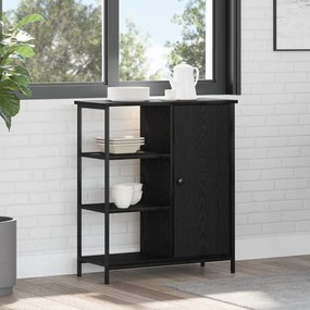 Fekete tölgy oldalfiók 70x30x80 cm Ragasztott fa