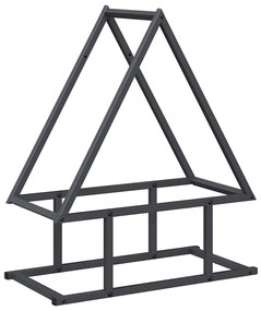 antracitszürke hidegen hengerelt acél tűzifatároló 50x25x60 cm