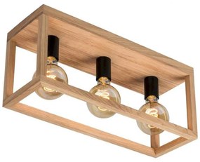 Spot-Light 9154374 - KAGO mennyezeti lámpa 3xE27/60W/230V matt tölgy